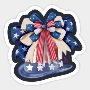 American Hat - 4th July Sticker